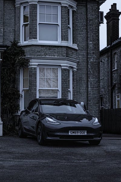 tesla, car, black, front view, mobile wallpaper, android wallpaper, iPhone wallpaper, phone wallpaper