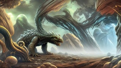 Cool,Scary,Dark,Smoke,Mist,Animal,Mythical,Creature,Mythic,Legendary,Ai Artwork,Ai,Artwork,Wallpaper,Rare,Desktop Wallpaper,Forest,Haunted