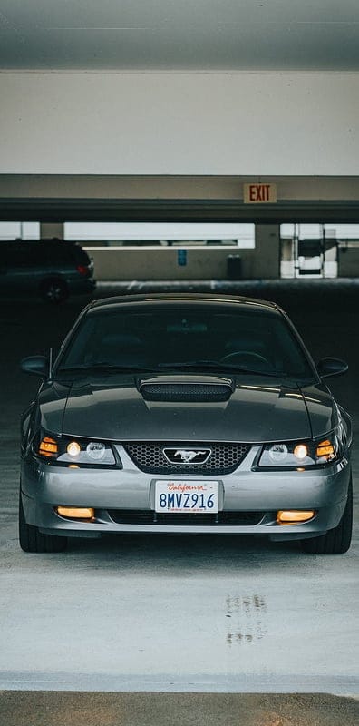 mustang, car, front view, mobile wallpaper, android wallpaper, iPhone wallpaper, phone wallpaper