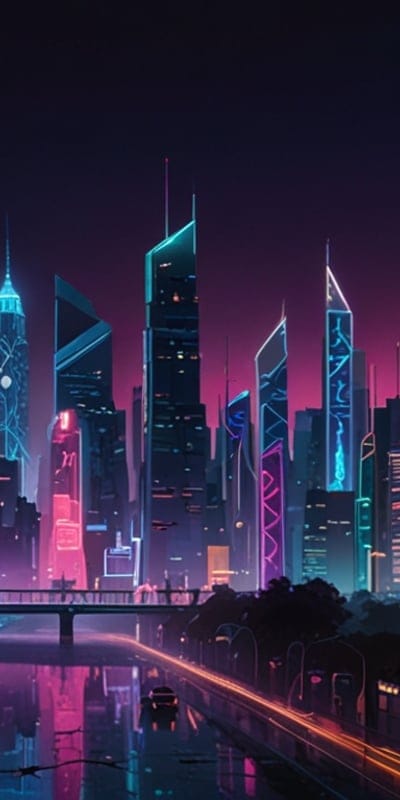 Neon,City View,Night,Cool,Dark