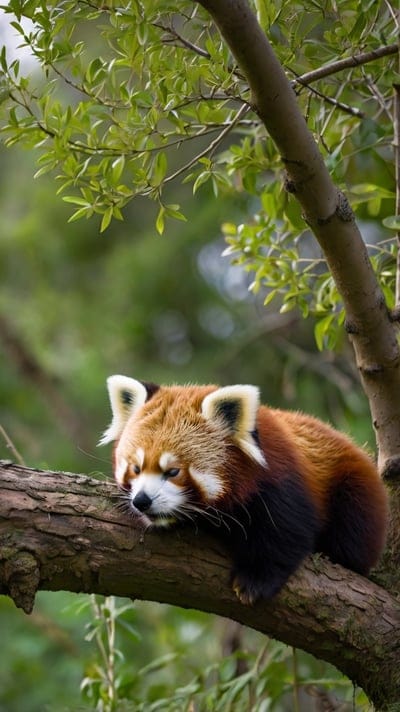 Red Panda,Cute,Kawai,Animal,Cool,Sleeping