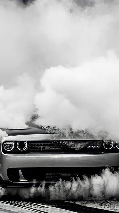 HELLCAT SRT, autos, car, challenge, challenger, cool, dodge, smoke, mobile wallpaper, android wallpaper, iPhone wallpaper, phone wallpaper