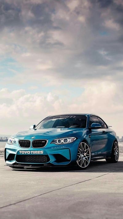 BMW M2, blue, car, coupe, m power, tuning, vehicle, mobile wallpaper, android wallpaper, iPhone wallpaper, phone wallpaper