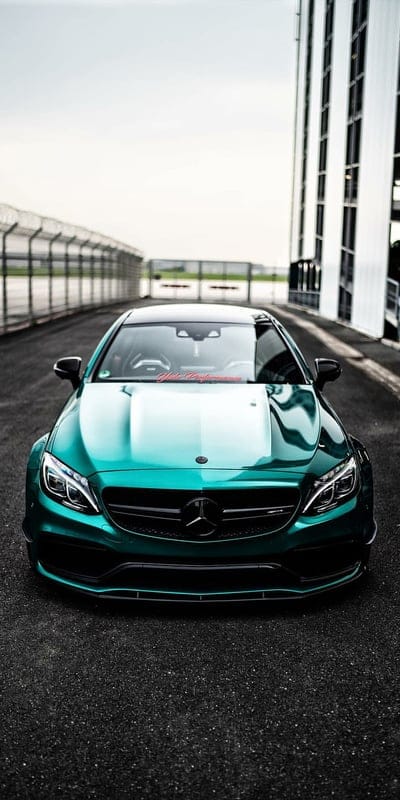 Green goblin, mercedes, amg, c63, car, supercar sports, america, mobile wallpaper, android wallpaper, iPhone wallpaper, phone wallpaper