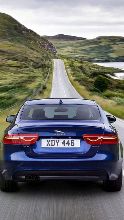 Jaguar, car, tiger, blue, road, greenery, mobile wallpaper, android wallpaper, iPhone wallpaper, phone wallpaper
