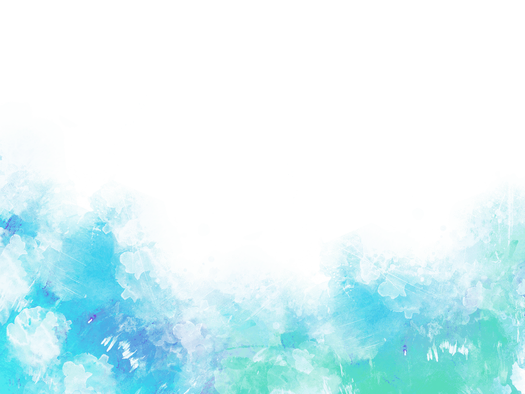 Watercolor texture with blue and green paint washes features organic fluid splatters and translucent pigment layers.