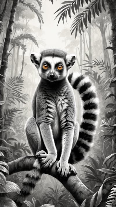 Tattoo,Tattoo Wallpaper,Wallpaper,AI Art,Ai Wallpaper,Desktop Wallpaper,Artwork,Black,White,Black and White,Aesthetic,Monkey,Forest,Trees