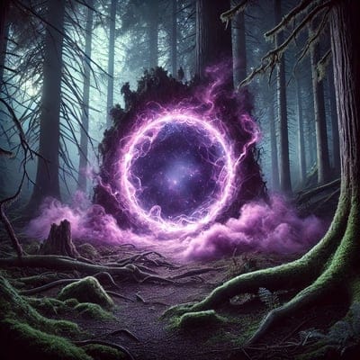 Cool,Dark,Scary,Unknown,Mysterious,Purple,Vortex,Forest,Mist,Smoke
