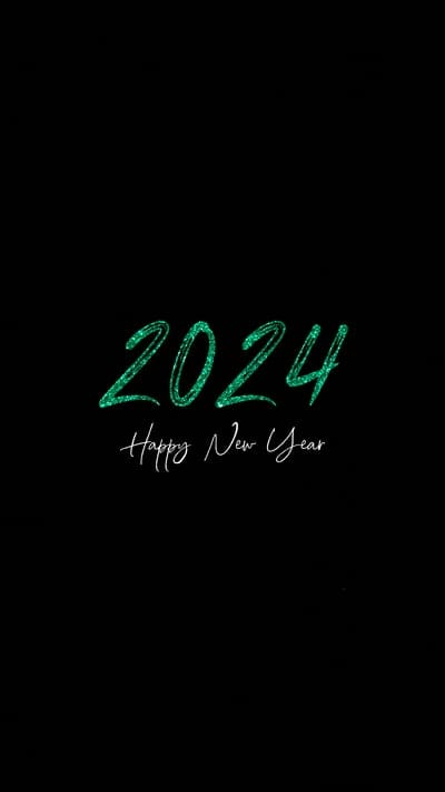 2024,new year,inscription,sparkles,black background