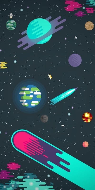 Cartoon Galaxy,galaxy,planet,space,mobile wallpaper,android wallpaper,iPhone wallpaper,phone wallpaper
