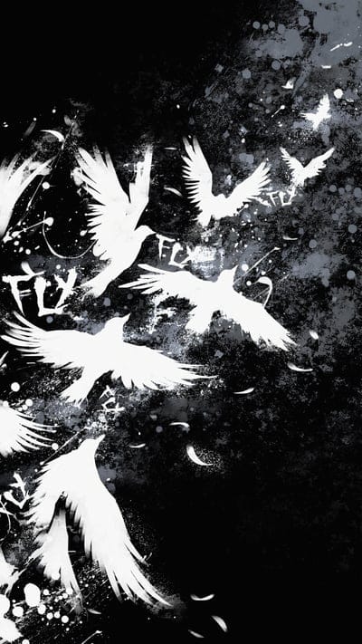 birds,fly,art,black and white