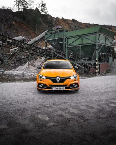 renault megane, renault, car, yellow, front view, mobile wallpaper, android wallpaper, iPhone wallpaper, phone wallpaper