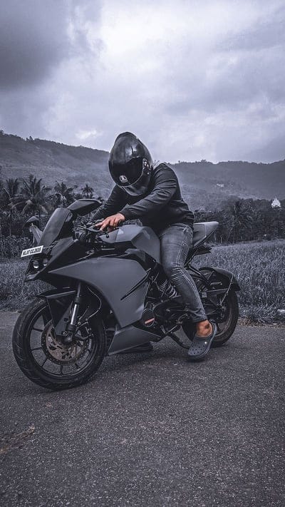 Ktm Rc Bike, Black Effect, bike, racing, mobile wallpaper, android wallpaper, iPhone wallpaper, phone wallpaper