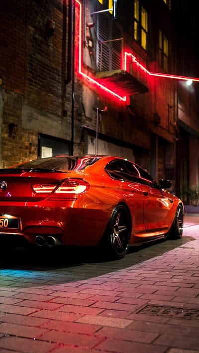 Bmw M6, car, lights, night, mobile wallpaper, android wallpaper, iPhone wallpaper, phone wallpaper