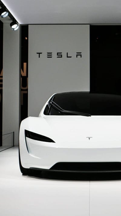 Angelic Beast, car, electric, hypercar, new, rich, roadster, supercar, tesla, white, mobile wallpaper, android wallpaper, iPhone wallpaper, phone wallpaper