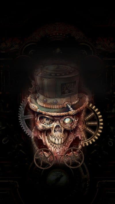 Steampunk Skull, gears
