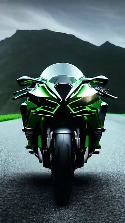 Ninja H2r Bike, Front Look, kawasaki, mobile wallpaper, android wallpaper, iPhone wallpaper, phone wallpaper