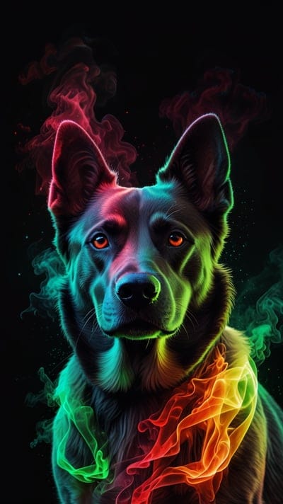 Cool,Neon,Dark,Dog