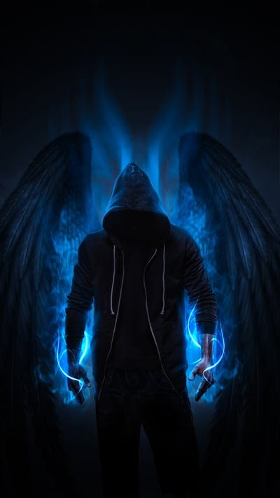guy,hood,wings,angle,dark