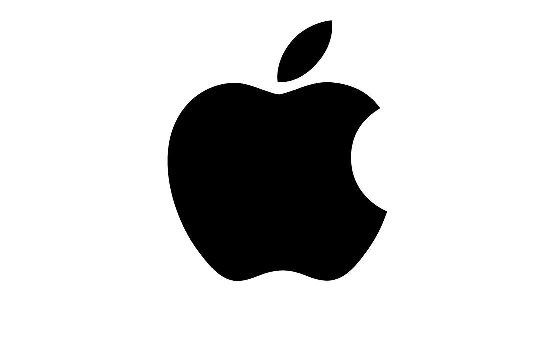 Apple computer heart logo features a sleek vector silhouette with minimalist tech elements and clean outlines.