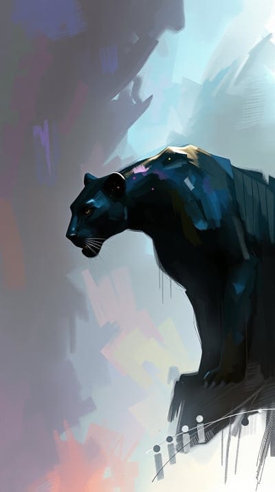 Black Panther,Cat,Animal,Color,Cool,Art Wallpaper,Wallpaper,8k wallpaper,4k wallpaper,Hd backgrounds,Hq wallpapers,Hd wallpapers,Panther