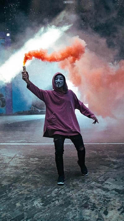 jokermask,hoodedboy,colorbomb,boy,attitude
