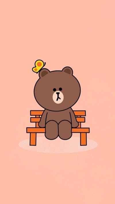 Cute Bear Discover more aesthetic, background, brown, chibi