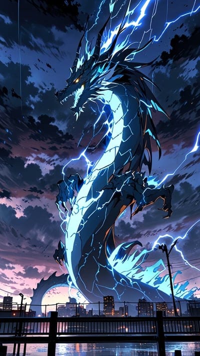 Dragon,Big,Cool,Dragon Wallpaper,Ai Wallpaper,Art,Wallpaper,Animal,Thunder,Dragon,Thunder,Lightening