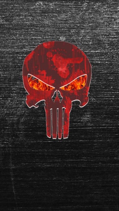 Punisher,eye,fire,red,skull