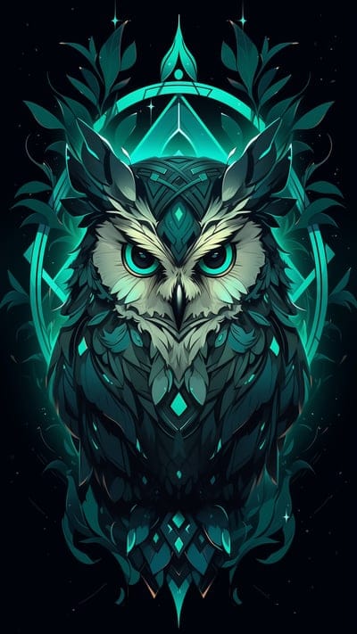 owl,bird,pattern,art,green