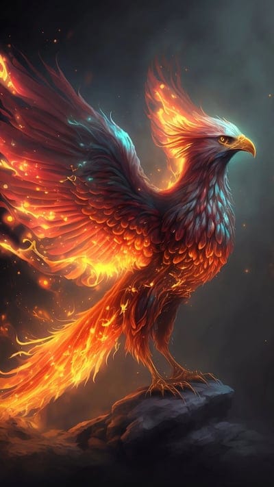 Phoenix Bird, Fire Effect, immortal bird, animation