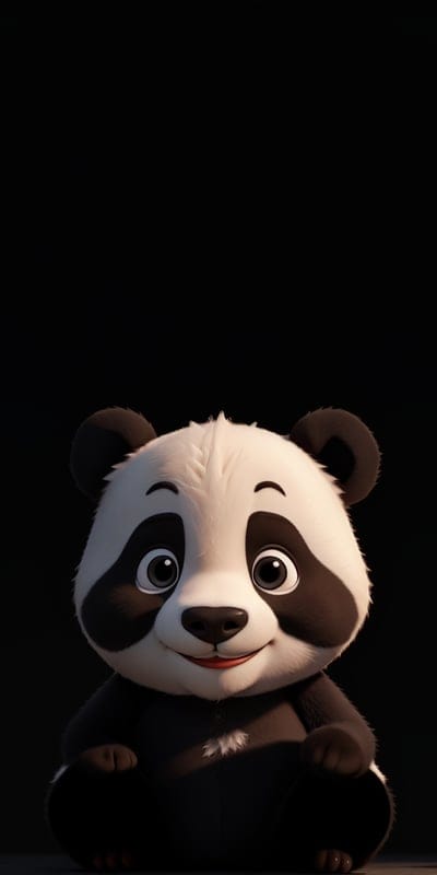 panda,cub,smile,cute,art