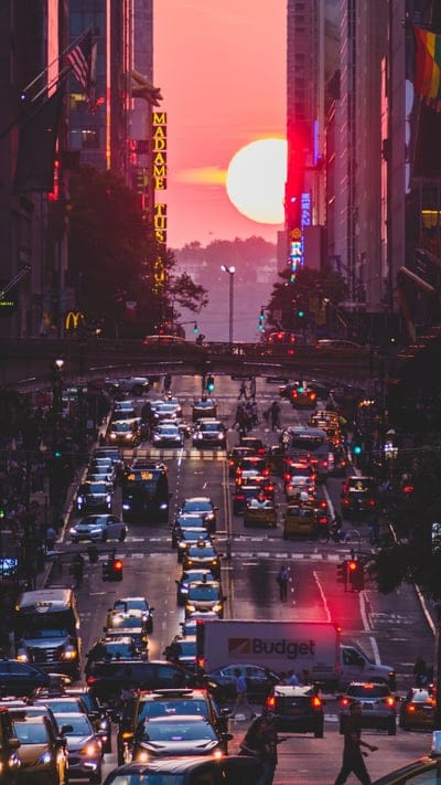 sunset,city