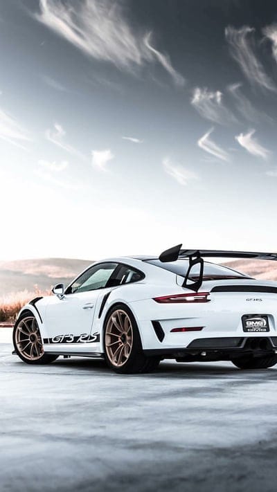 New GT3RS, porsche, gt, white, car, supercar sports, america, new, 2019, mobile wallpaper, android wallpaper, iPhone wallpaper, phone wallpaper