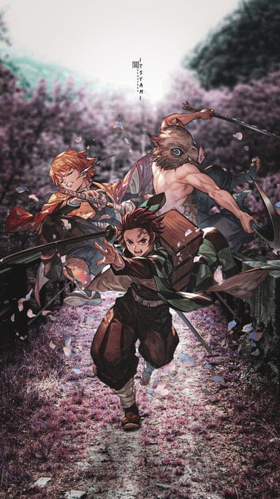 Demon Slayer, aesthetic, naruto, zenitsu, inosuke, tanjiro, kimetsu no yaiba