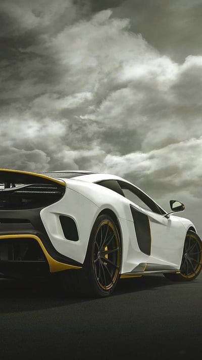 Mclaren, black and white, car, fast, super, white, mobile wallpaper, android wallpaper, iPhone wallpaper, phone wallpaper