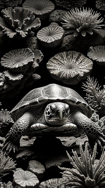 Cool,Dark,Coral,Tattoo,Tattoo Wallpaper,Wallpaper,AI Art,Ai Wallpaper,Desktop Wallpaper,Artwork,Black,White,Black and White,Aesthetic
