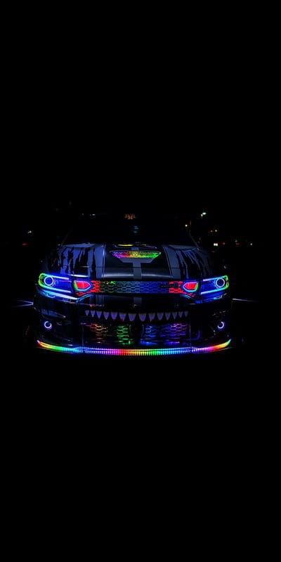 Dodge, amoled, car, challenger, charger, hellcat, light, night, srt, tuning, mobile wallpaper, android wallpaper, iPhone wallpaper, phone wallpaper