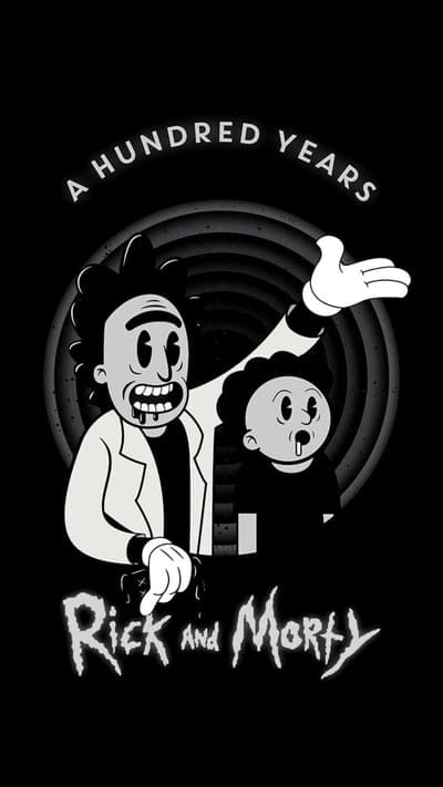 rick and morty, black and white, cartoon