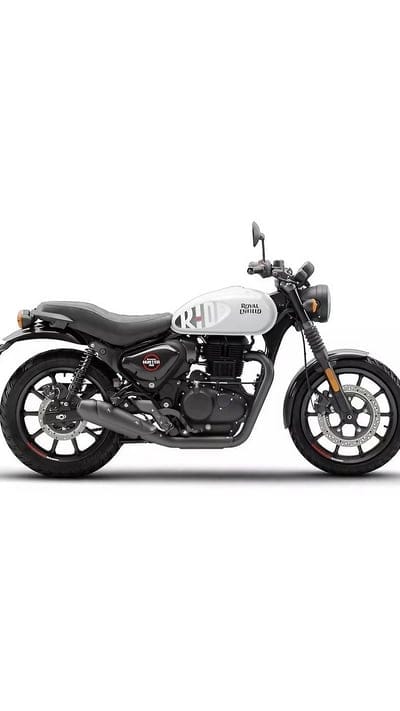 Bullet Wale, Hunter 350, Dapper White, royal enfield dapper white, white bike, mobile wallpaper, android wallpaper, iPhone wallpaper, phone wallpaper