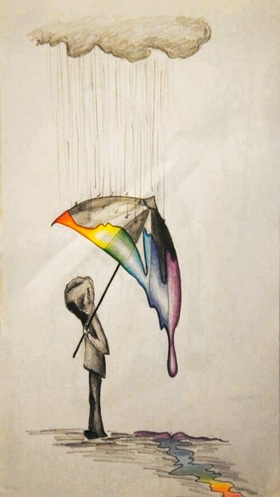 Colour,cartoon,col,color,drawing,rain,sad,umbrella