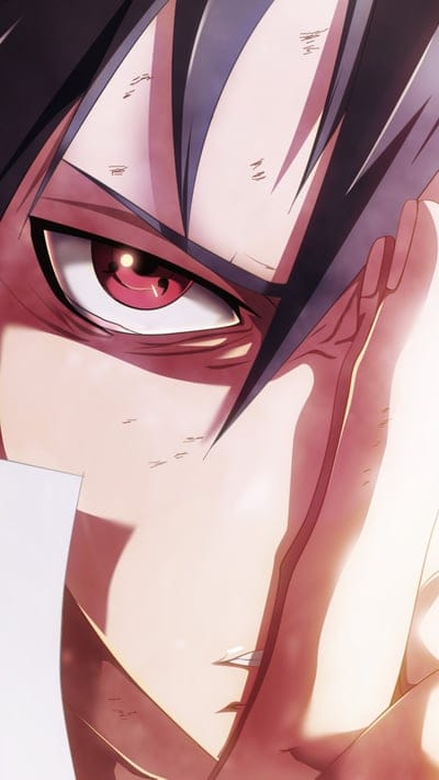 Anime, Red Eye, Intense, Character, Digital Art, Close-up, Determined, Gaze, Scars, Anime Style, Fan Art, Mysterious, Dark Hair, Focus, Power