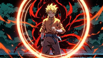 Nine Tails,Red Angry,Anime,Cool,Anime Wallpaper,Wallpaper,Ai Art,Naruto,Naruto Wallpaper,Ring