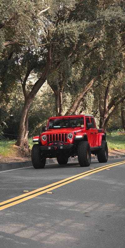 jeep wrangler, jeep, suv, car, headlights, red, mobile wallpaper, android wallpaper, iPhone wallpaper, phone wallpaper