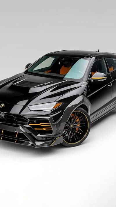 Lamborghini Urus, Black Edition, Black cars, White background, Cars, mobile wallpaper, android wallpaper, iPhone wallpaper, phone wallpaper