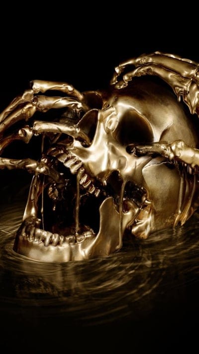 Golden skull,skeleton