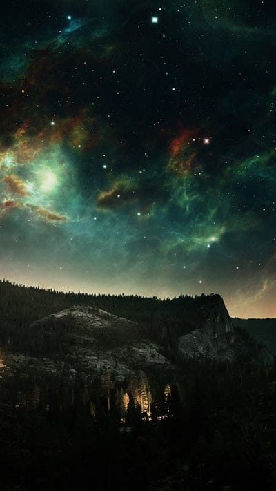 night sky, starry night, galaxy, nebula, space, forest, mountains, cosmic, ethereal, mystical, astronomy, landscape, nature, dark, illuminated, celestial, universe, outdoor, stunning, peaceful
