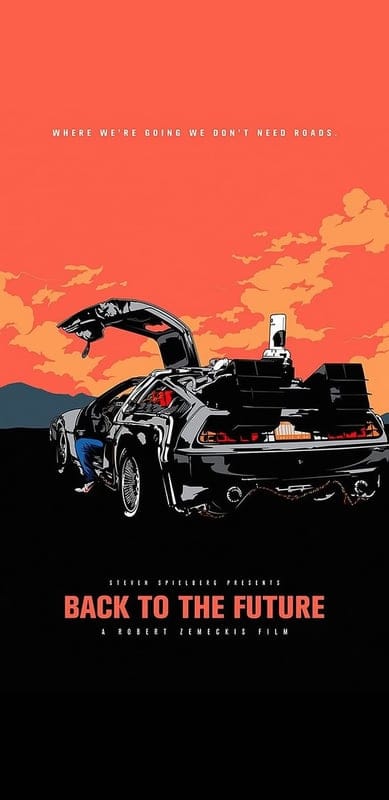 Back To The Future, delorean, note 8, time machine, car, time, carros, mobile wallpaper, android wallpaper, iPhone wallpaper, phone wallpaper