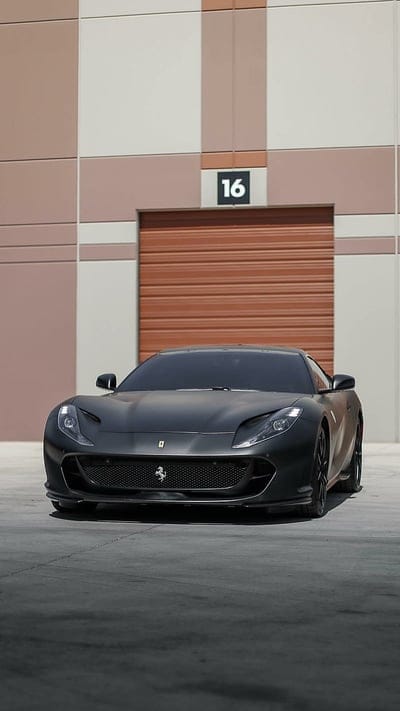 812 SUPERFAST, ferrari, black, new, car, hypercar, supercar, sports, mobile wallpaper, android wallpaper, iPhone wallpaper, phone wallpaper