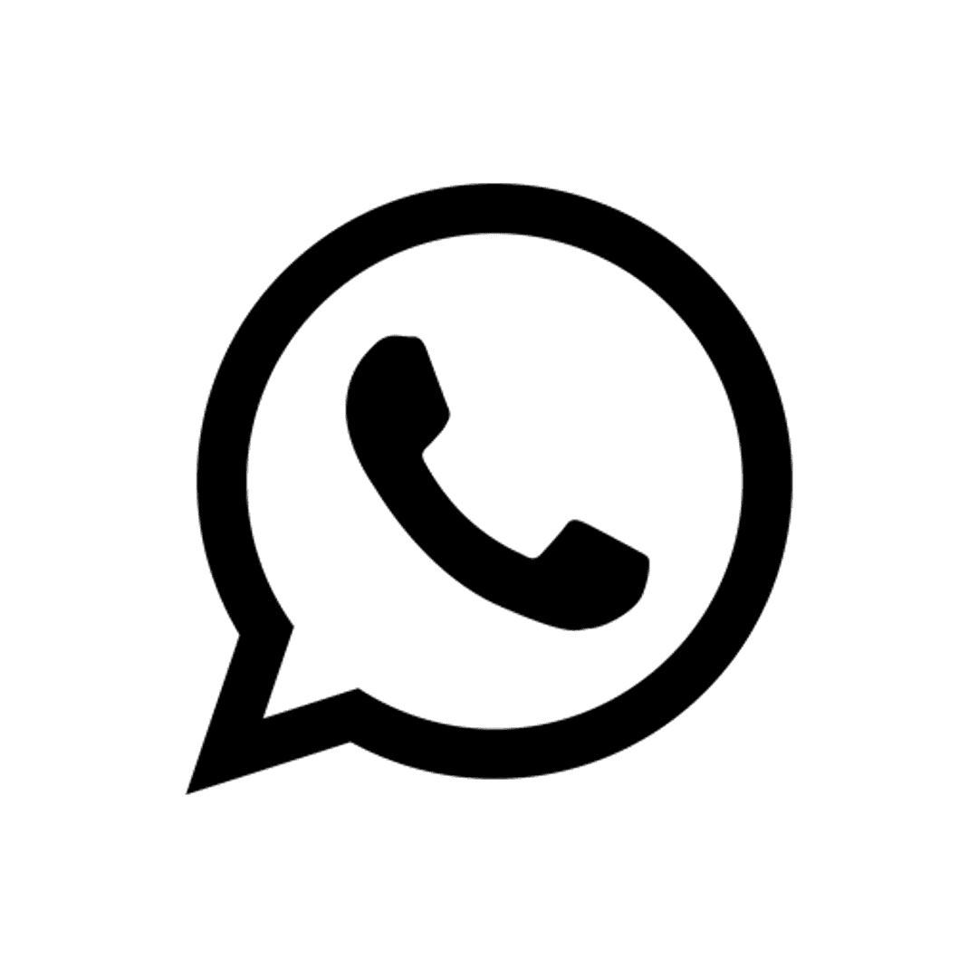 WhatsApp logo features a green speech bubble and white phone icon beside black sans serif lettering on transparency.